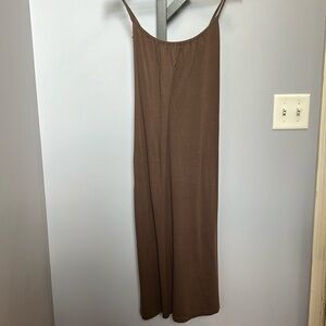 Theory Dress-Adjustable Strap Brown Dress